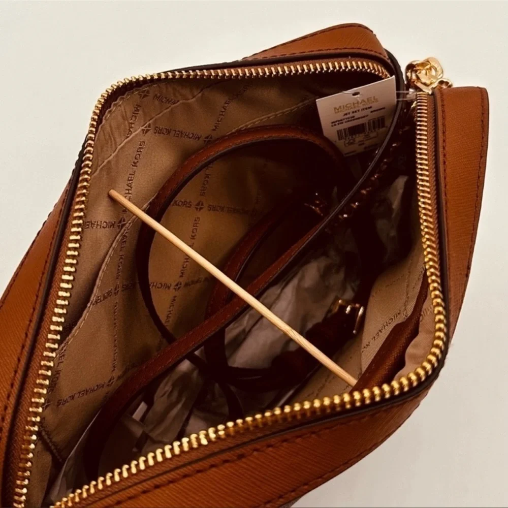Michael Kors Large EW Crossbody Bag & Large Double Zip Wallet Brown